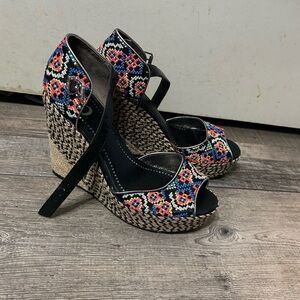 Circus by Sam Edelman Boho Sutton Cross Stitch Espadrille Bohemian Wedge